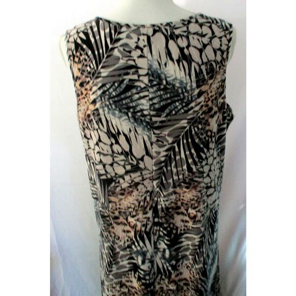 Attitudes By Renee Women's Petite Blue Leaf Print Sleeveless Maxi Dress Size XLP - Picture 6 of 11